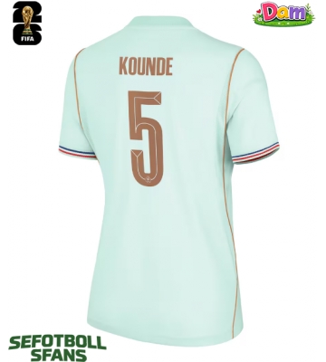Frankrike Jules Kounde #5 Bortatröja Kvinnor VM 2026 Kortärmad